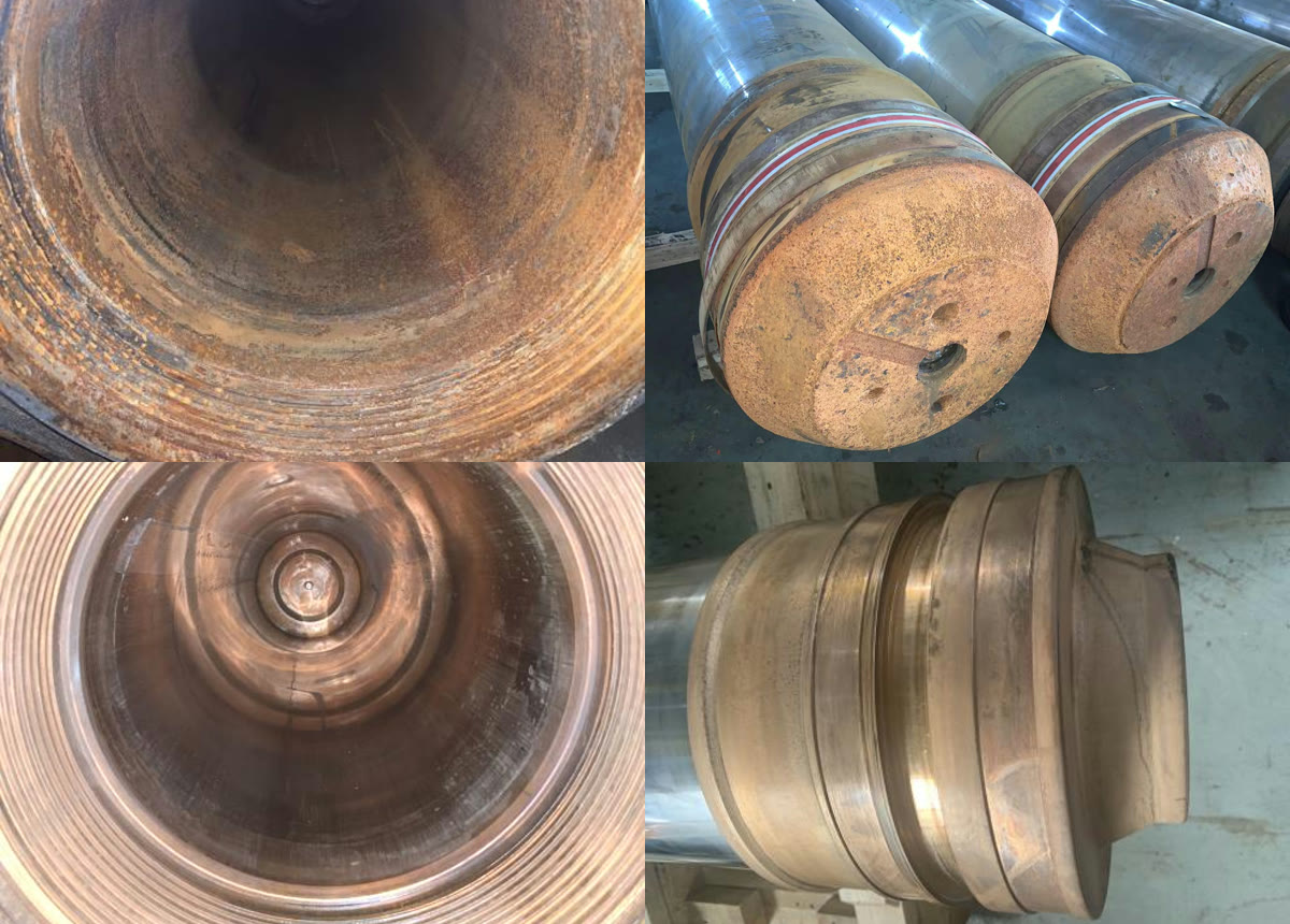 未电镀锈蚀工件与电镀铜锡合金完好工件对比